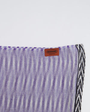 Missoni Purple and White Striped Metallic Scarf RRP £260