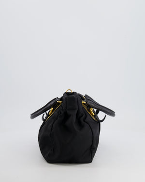 Prada Black Nylon Small Crossbody Bag with Gold Hardware