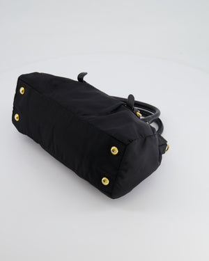 Prada Black Nylon Small Crossbody Bag with Gold Hardware