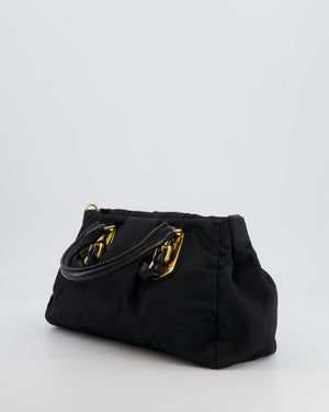 Prada Black Nylon Small Crossbody Bag with Gold Hardware
