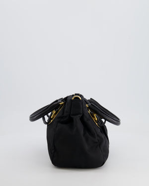 Prada Black Nylon Small Crossbody Bag with Gold Hardware