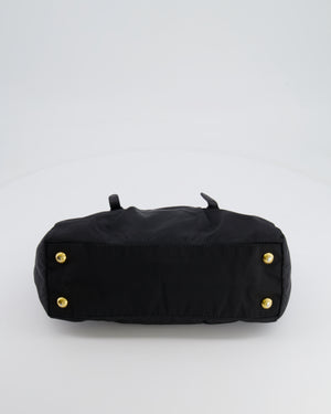 Prada Black Nylon Small Crossbody Bag with Gold Hardware