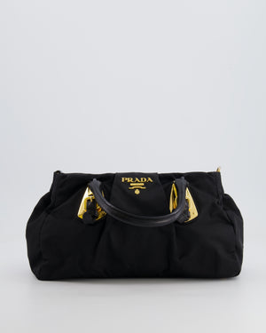 Prada Black Nylon Small Crossbody Bag with Gold Hardware