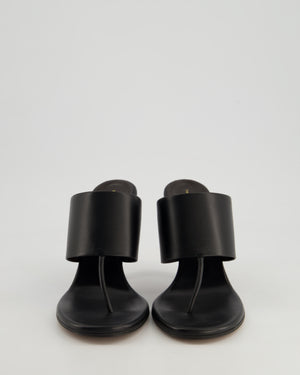 The Row Dark Brown Signum Leather Mule Heels Size EU 39 RRP £1260