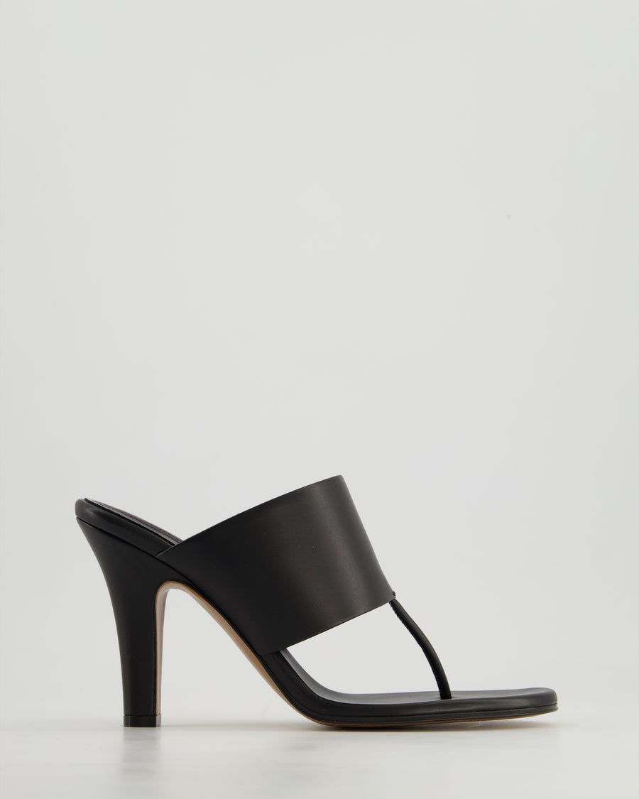 The Row Dark Brown Signum Leather Mule Heels Size EU 39 RRP £1260