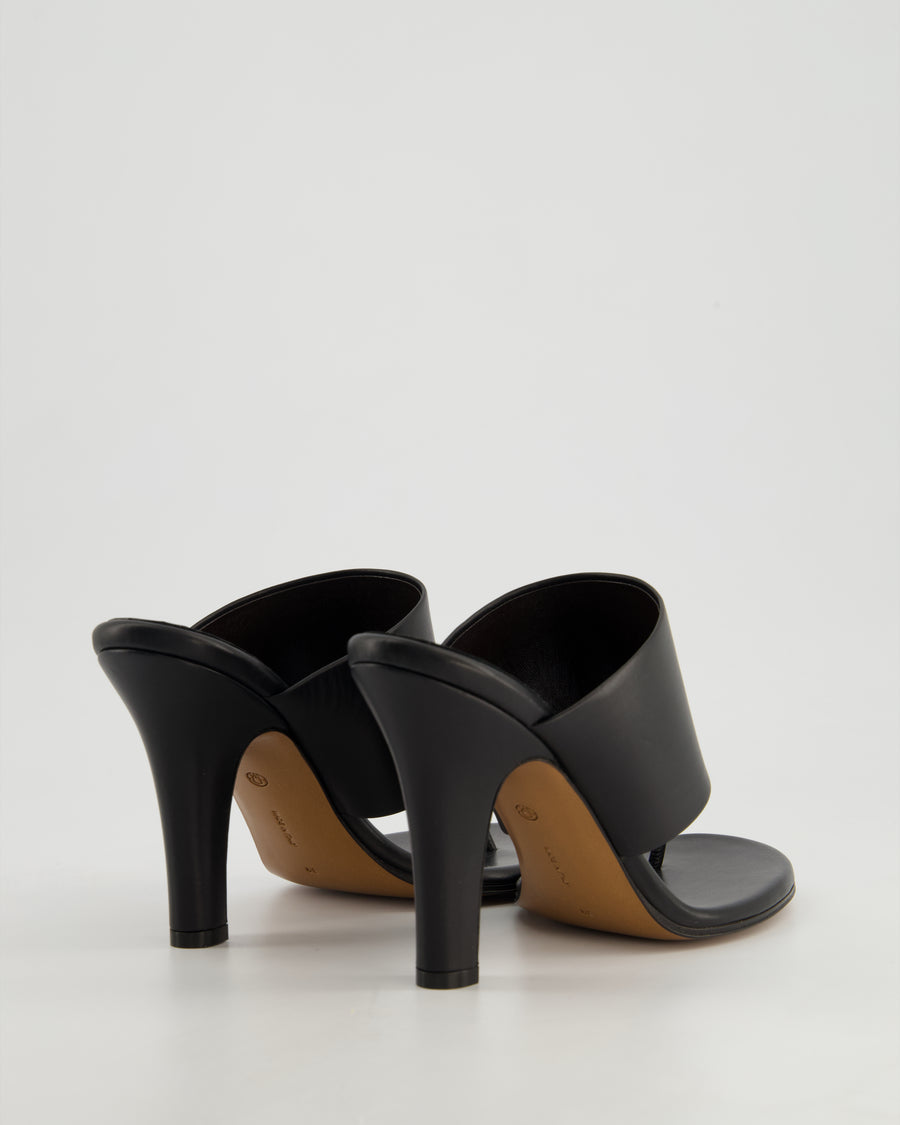 The Row Dark Brown Signum Leather Mule Heels Size EU 39 RRP £1260