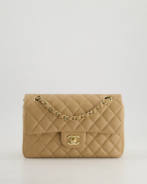 *HOT & RARE* Chanel Caramel Small Classic Double Flap Bag in Caviar Leather with Champagne Gold Hardware