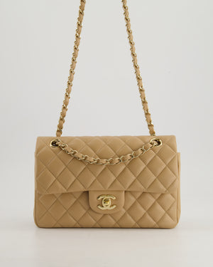*HOT & RARE* Chanel Caramel Small Classic Double Flap Bag in Caviar Leather with Champagne Gold Hardware