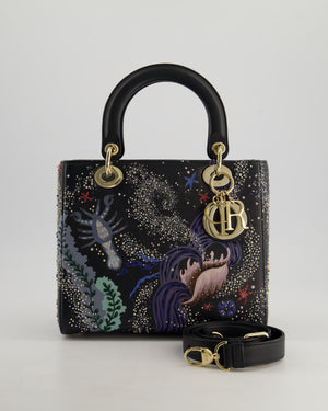*RARE* Christian Dior Limited Edition 2019 Water Element Medium Lady Dior Bag with Champagne Gold Hardware