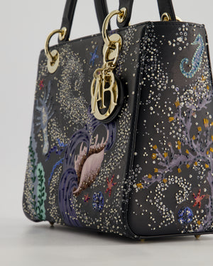 *RARE* Christian Dior Limited Edition 2019 Water Element Medium Lady Dior Bag with Champagne Gold Hardware