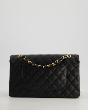 *HOT* Chanel Black Medium Classic Double Flap Bag in Caviar Leather with Gold Hardware