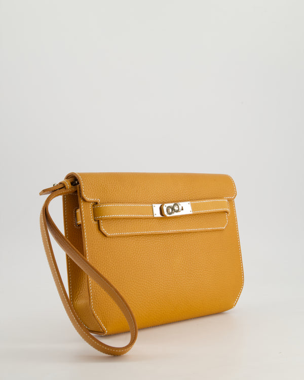 *FIRE PRICE* Hermès Kelly Depeches Pouch 25cm Bag in Vache Naturelle Grainee Leather with Palladium Hardware