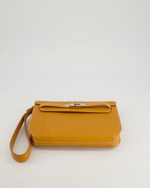 *FIRE PRICE* Hermès Kelly Depeches Pouch 25cm Bag in Vache Naturelle Grainee Leather with Palladium Hardware