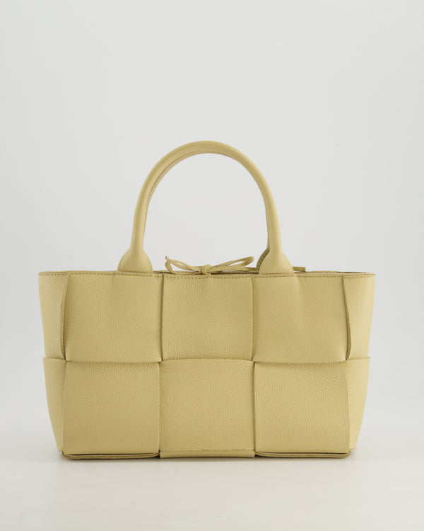 *HOT* Bottega Veneta Beige Small Intrecciato Arco Bag in Calfskin Leather with Pouch