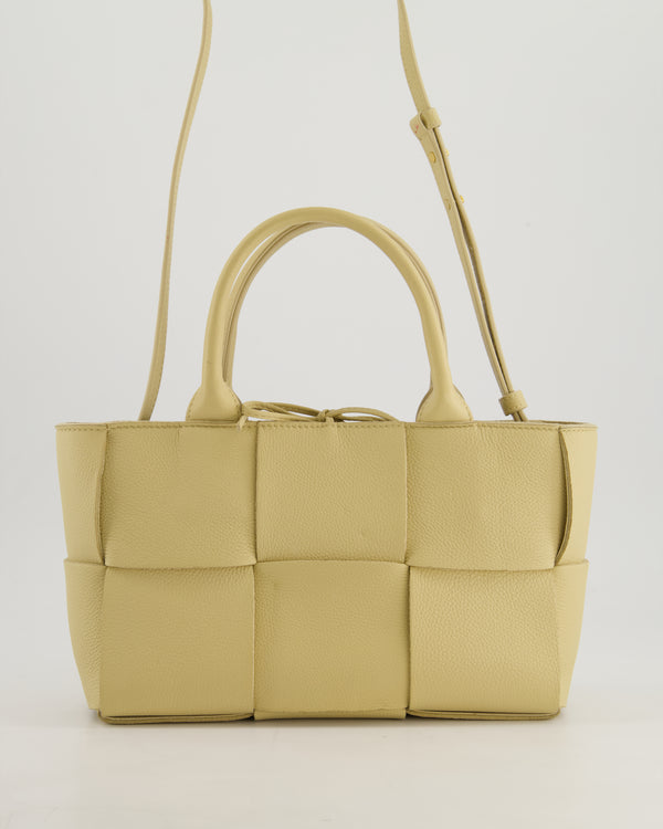 *HOT* Bottega Veneta Beige Small Intrecciato Arco Bag in Calfskin Leather with Pouch