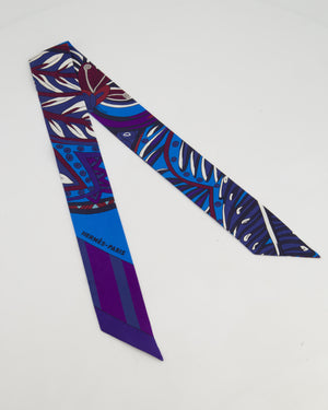 Hermès Bleu Cobalt Jardin de la Maharani Silk Twilly