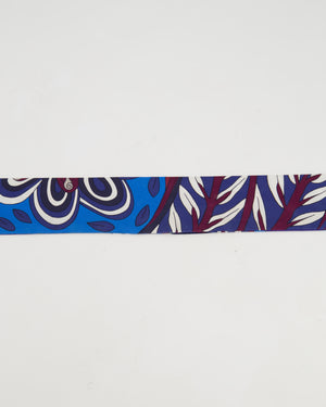 Hermès Bleu Cobalt Jardin de la Maharani Silk Twilly