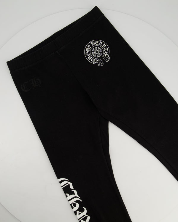 Chrome Hearts Black Logo Print Leggins Size FR 34 (UK 6)