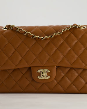 *SUPER HOT* Chanel Dark Caramel Medium Classic Double Flap Bag in Caviar Leather with Gold Hardware