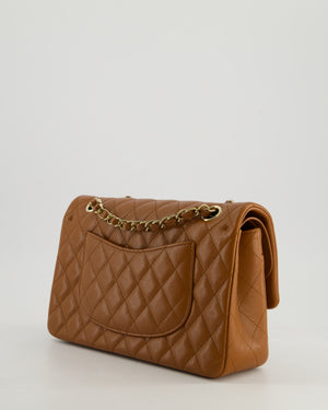 *SUPER HOT* Chanel Dark Caramel Medium Classic Double Flap Bag in Caviar Leather with Gold Hardware