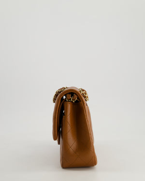 *SUPER HOT* Chanel Dark Caramel Medium Classic Double Flap Bag in Caviar Leather with Gold Hardware