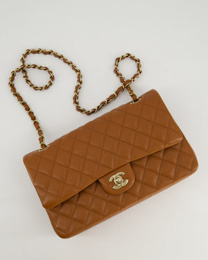 *SUPER HOT* Chanel Dark Caramel Medium Classic Double Flap Bag in Caviar Leather with Gold Hardware