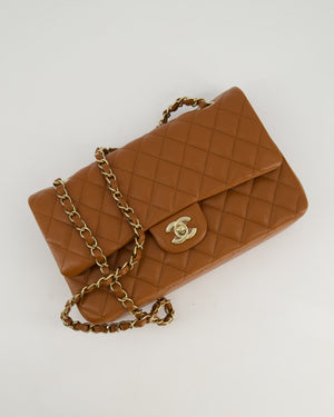 *SUPER HOT* Chanel Dark Caramel Medium Classic Double Flap Bag in Caviar Leather with Gold Hardware