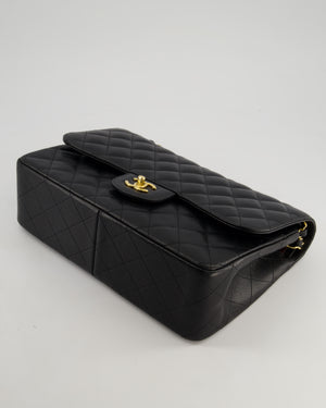 *AMAZING CONDITION* Chanel Black Jumbo Classic Double Flap Bag in Caviar Leather with Gold Hardware