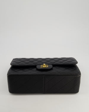 *AMAZING CONDITION* Chanel Black Jumbo Classic Double Flap Bag in Caviar Leather with Gold Hardware