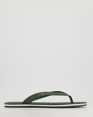 Chanel Green Quilted CC Flip Flop Size EU 40