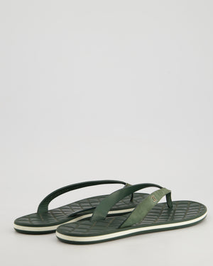 Chanel Green Quilted CC Flip Flop Size EU 40