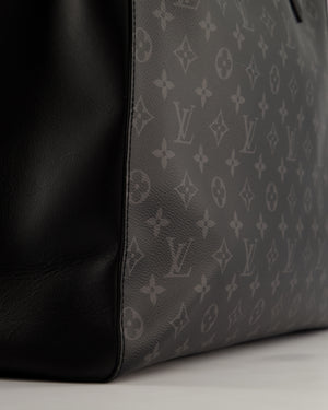 Louis Vuitton Black Sac Plat 24H Tote Bag with Silver Hardware