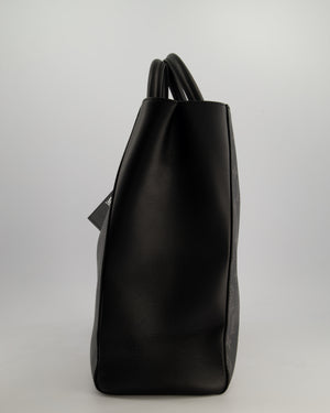 Louis Vuitton Black Sac Plat 24H Tote Bag with Silver Hardware