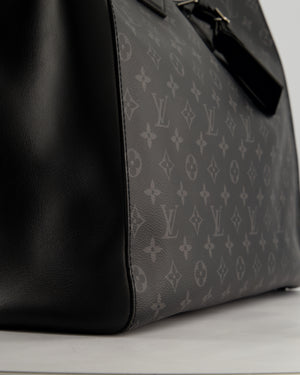 Louis Vuitton Black Sac Plat 24H Tote Bag with Silver Hardware
