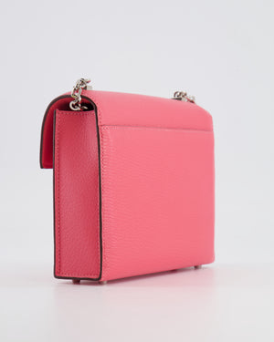Hermès Mini Verrou Chaine in Rose Azalee Chèvre Leather with Palladium Hardware