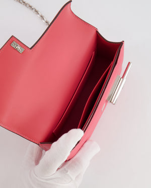 Hermès Mini Verrou Chaine in Rose Azalee Chèvre Leather with Palladium Hardware