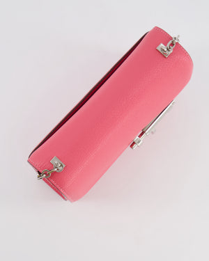 Hermès Mini Verrou Chaine in Rose Azalee Chèvre Leather with Palladium Hardware