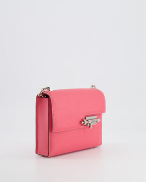 Hermès Mini Verrou Chaine in Rose Azalee Chèvre Leather with Palladium Hardware