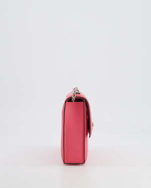 Hermès Mini Verrou Chaine in Rose Azalee Chèvre Leather with Palladium Hardware