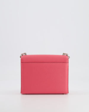 Hermès Mini Verrou Chaine in Rose Azalee Chèvre Leather with Palladium Hardware