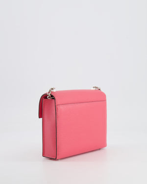 Hermès Mini Verrou Chaine in Rose Azalee Chèvre Leather with Palladium Hardware