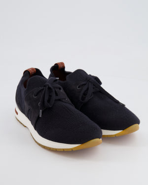 Loro Piana Navy 360 Flexi Walk Trainers Size EU 37.5 RRP £740