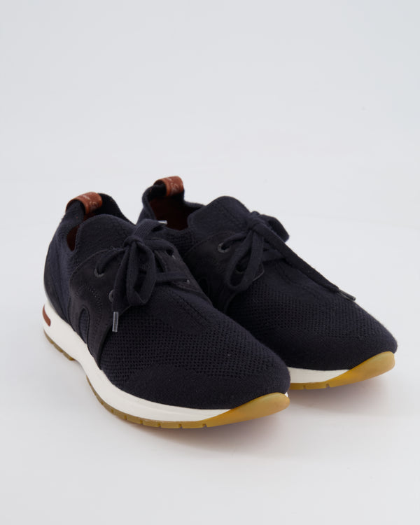 Loro Piana Navy 360 Flexi Walk Trainers Size EU 37.5 RRP £740