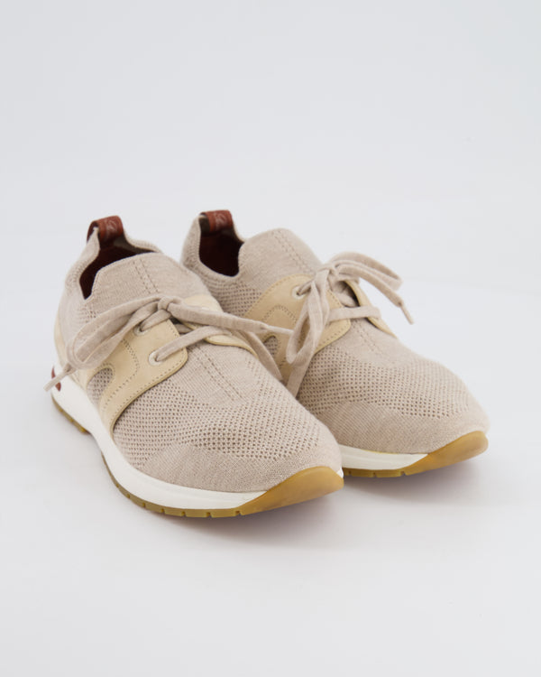 Loro Piana Beige 360 Flexi Walk Trainers Size EU 37.5 RRP £740