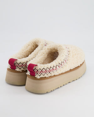 UGG Cream Tazz Shearling Platform Slippers Size EU 38