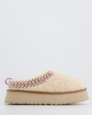 UGG Cream Tazz Shearling Platform Slippers Size EU 38