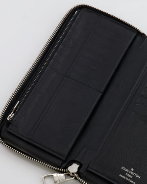 Louis Vuitton Black Crocodile Wallet with Silver Hardware