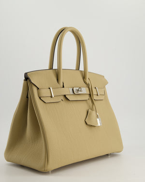 *HOT* Hermes Birkin 30cm Retourne Bag in Trench Togo Leather with Palladium Hardware