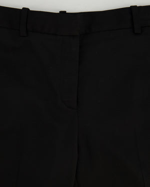Versace Black Tailored Trousers with Gold Medusa Safety Pin Details Size IT 38 (UK 6)