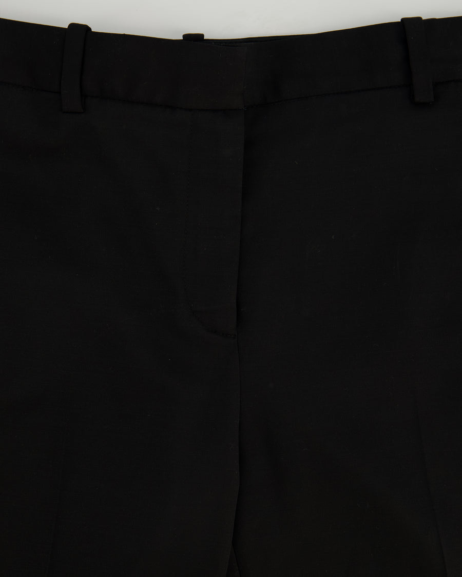 Versace Black Tailored Trousers with Gold Medusa Safety Pin Details Size IT 38 (UK 6)
